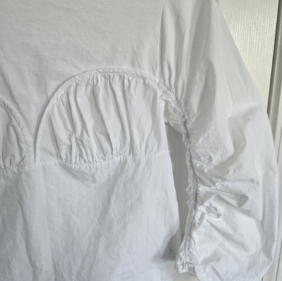ZARA White Top Puff Sleeves M - Picture 2 of 11
